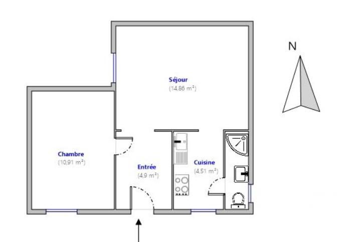 Appartement - 61 m² - 3 pièces