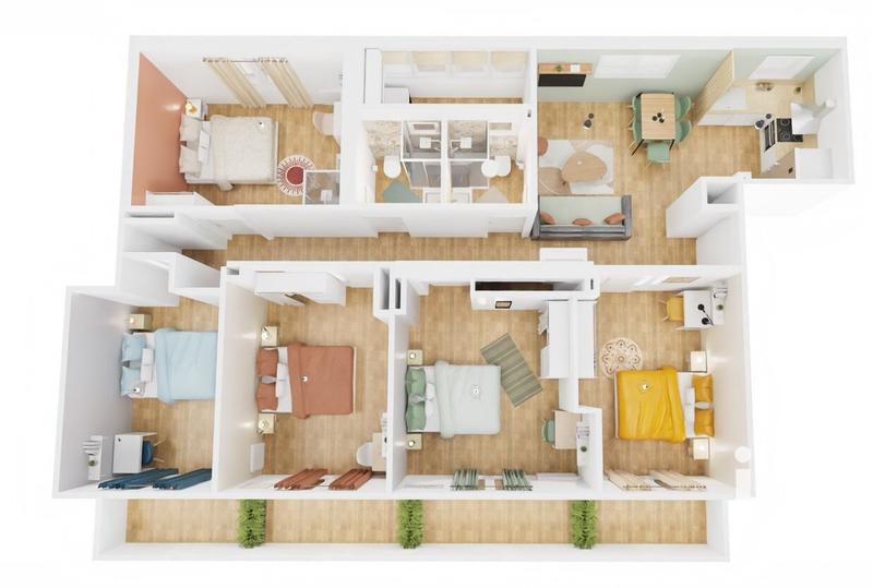 Appartement - 86 m² - 6 pièces