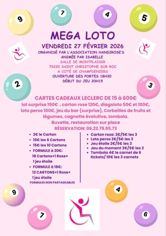 Méga Loto : Association Handirose's