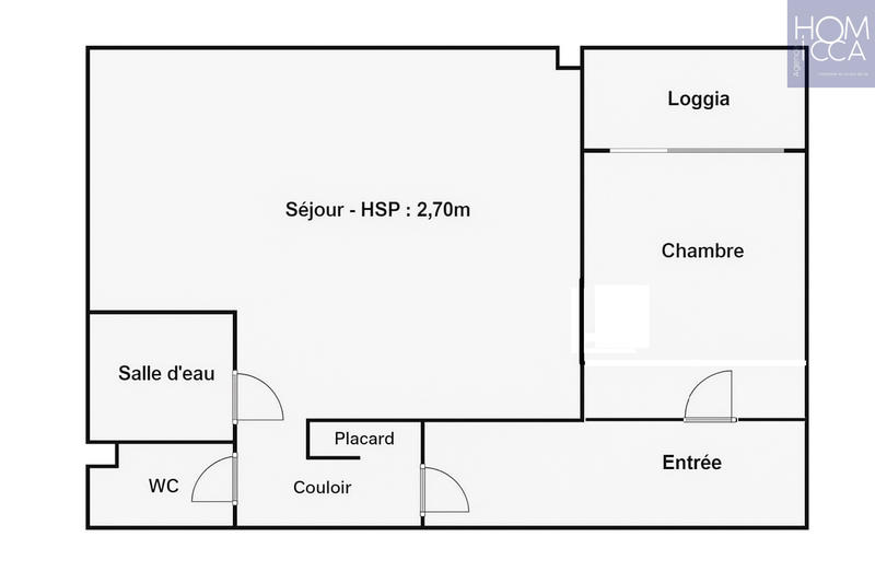 Appartement - 56 m² - 2 pièces