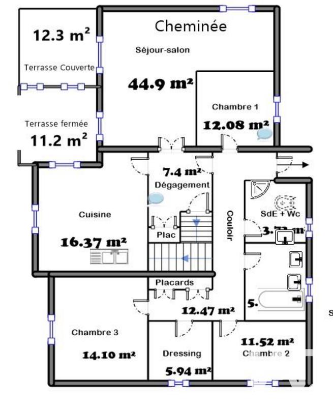Maison de campagne - 215 m² - 8 pièces