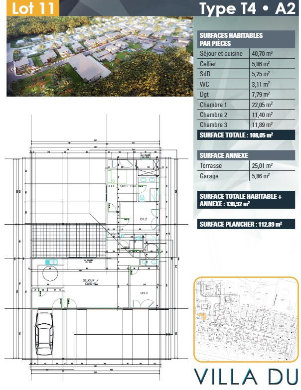 Villa - 108 m² - 4 pièces
