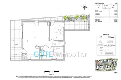 Appartement - 66 m² - 3 pièces