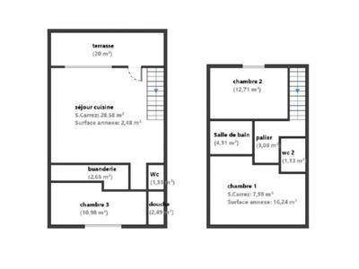 Appartement - 94 m² - 4 pièces