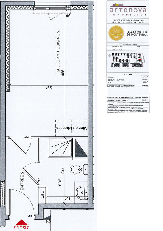 Appartement - 21 m² - 1 pièce