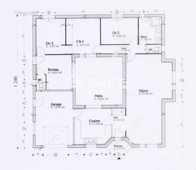 Maison - 96 m² - 5 pièces