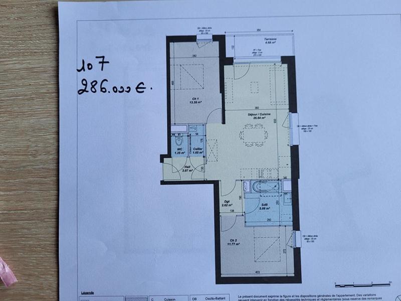Appartement - 67 m² - 3 pièces