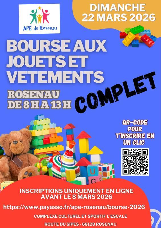 Bourse aux jouets et vêtements