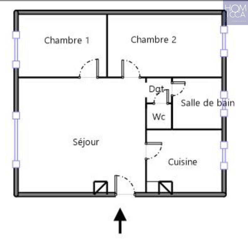 Appartement - 55 m² - 3 pièces