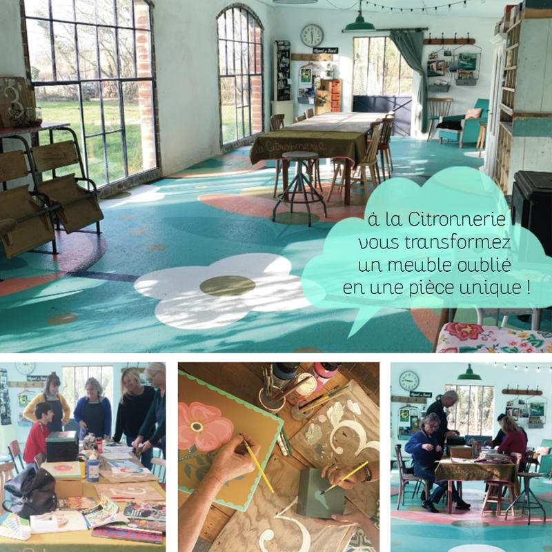 Stage de peinture sur mobilier à la Citronnerie