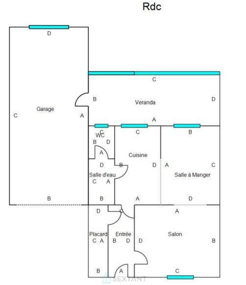 Maison - 77 m² - 5 pièces