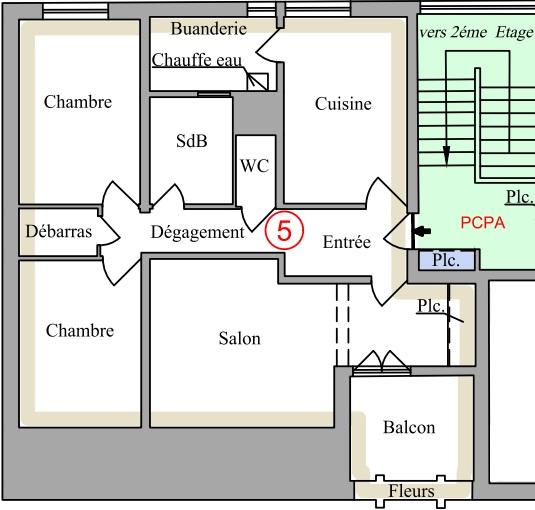 Appartement - 63 m² - 3 pièces