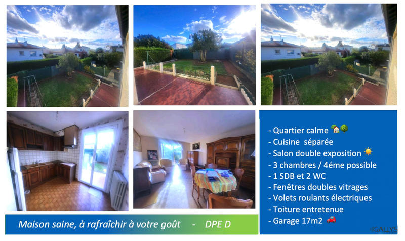 Maison - 80 m² - 5 pièces