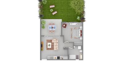 Appartement - 45 m² - 2 pièces