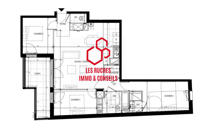 Appartement - 85 m² - 4 pièces