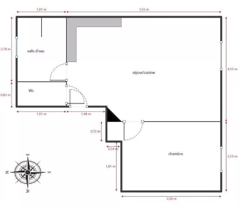 Appartement - 38 m² - 2 pièces