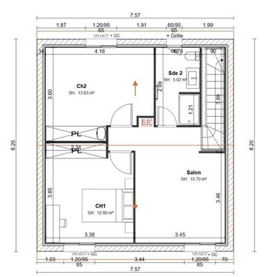 Maison - 48 m² - 4 pièces