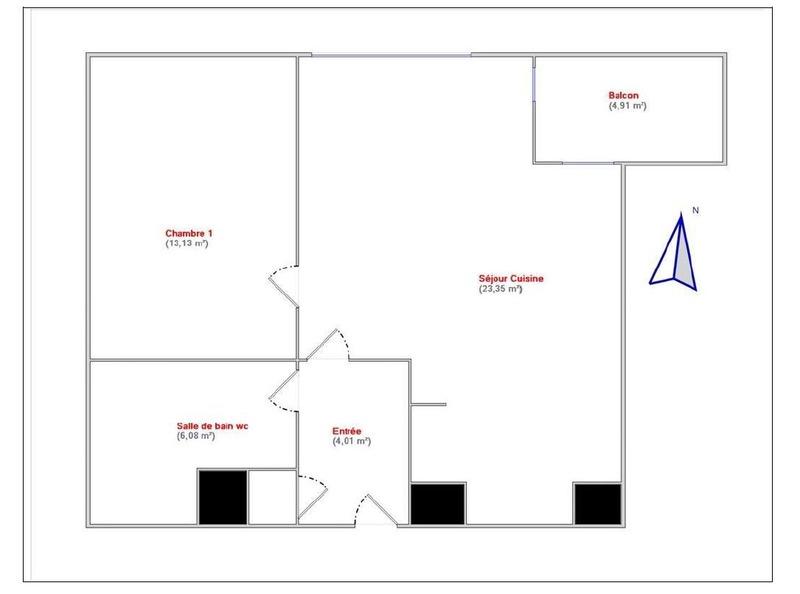 Appartement - 47 m² - 2 pièces