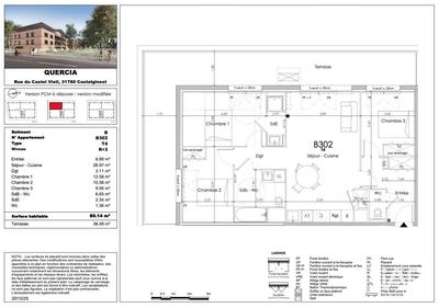 Appartement - 80 m² - 4 pièces