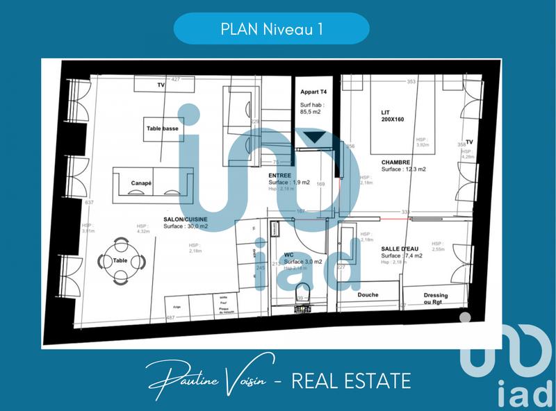 Appartement - 84 m² - 4 pièces