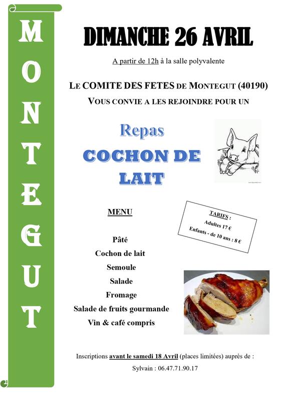 Repas Cochon de lait