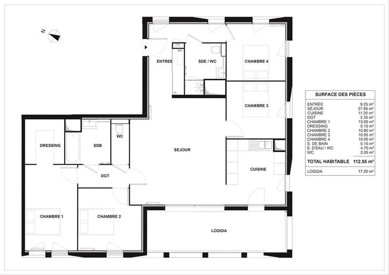 Appartement - 113 m² - 5 pièces