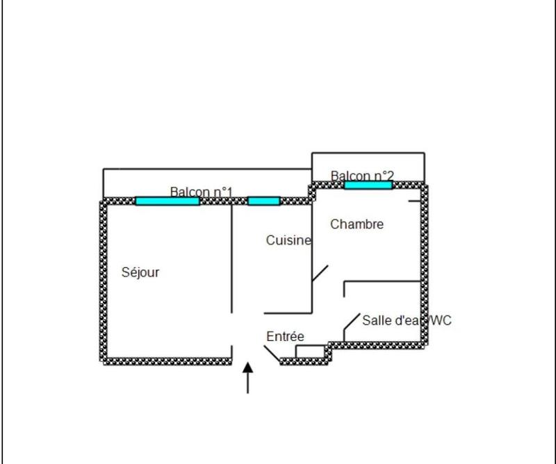 Appartement - 47 m² - 2 pièces