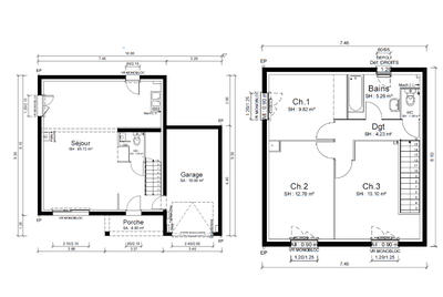 Maison - 94 m² - 4 pièces