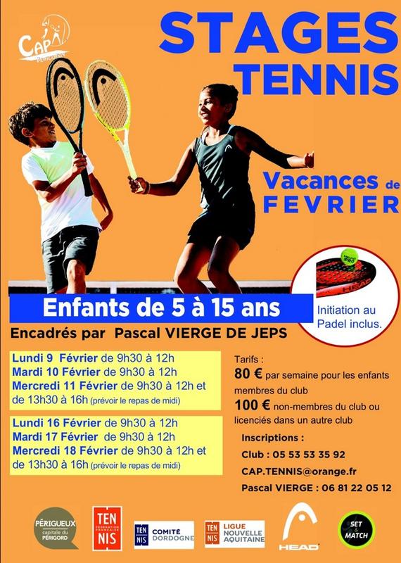 Stages Tennis et Initiation Padel