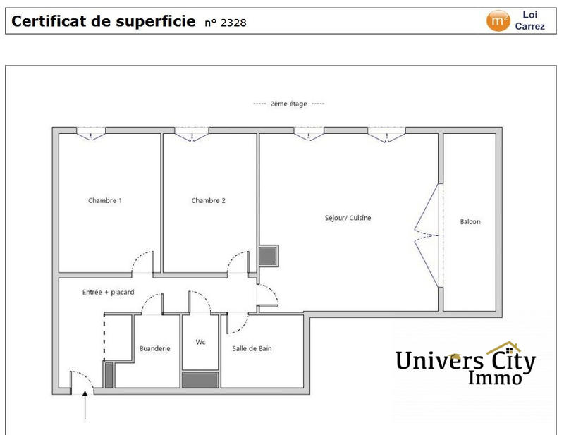 Appartement - 59 m² - 3 pièces