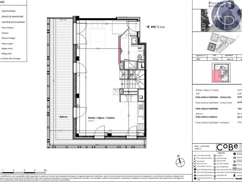 Appartement - 126 m² - 5 pièces