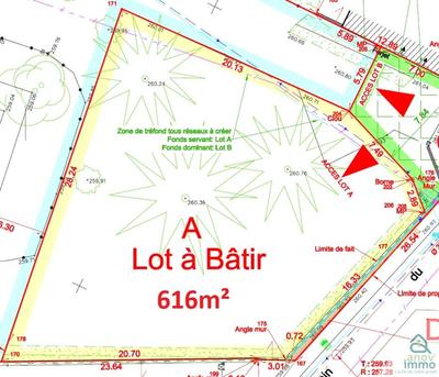 Terrain constructible - 616 m²