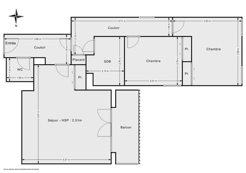 Appartement - 71 m² - 3 pièces