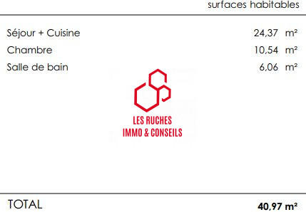 Appartement - 41 m² - 2 pièces