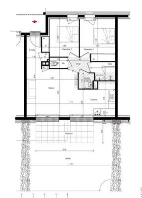 Appartement - 59 m² - 3 pièces