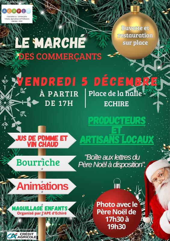 Marché de Noël des commerçants d’Échiré