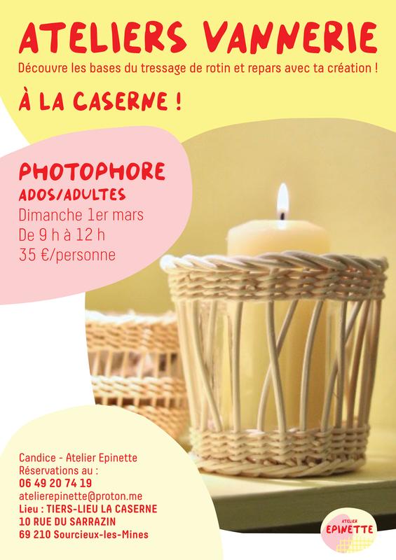 Atelier vannerie - Photophore