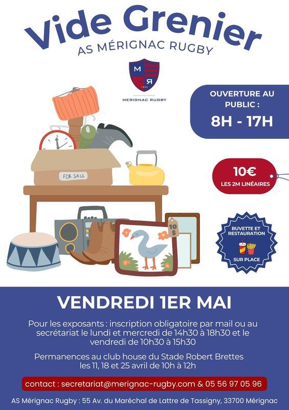 Vide grenier de l'as mérignac rugby