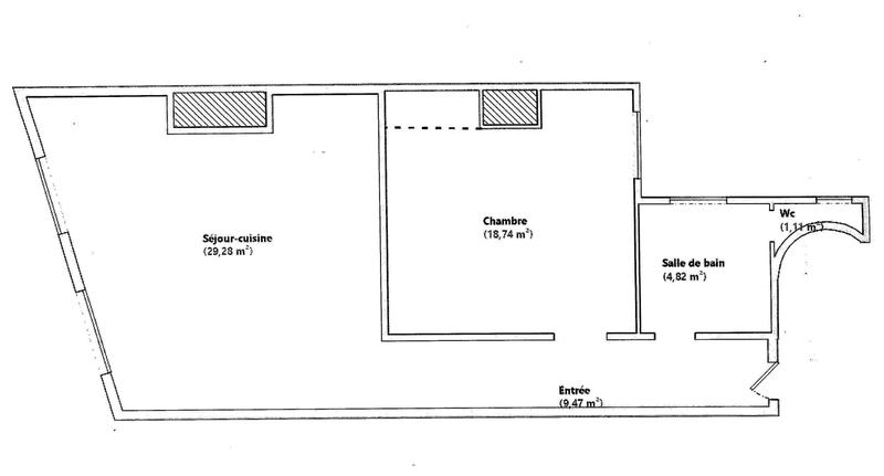 Appartement - 62 m² - 2 pièces