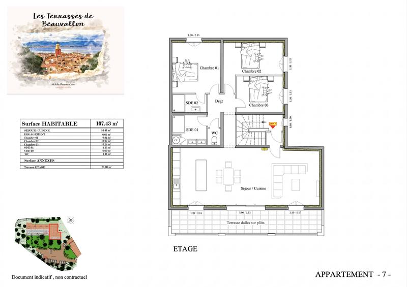 Appartement - 108 m² - 4 pièces
