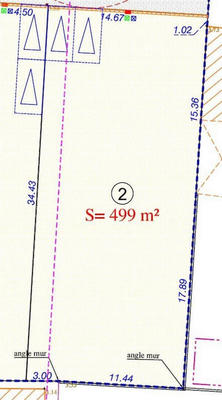 Terrain - 499 m²