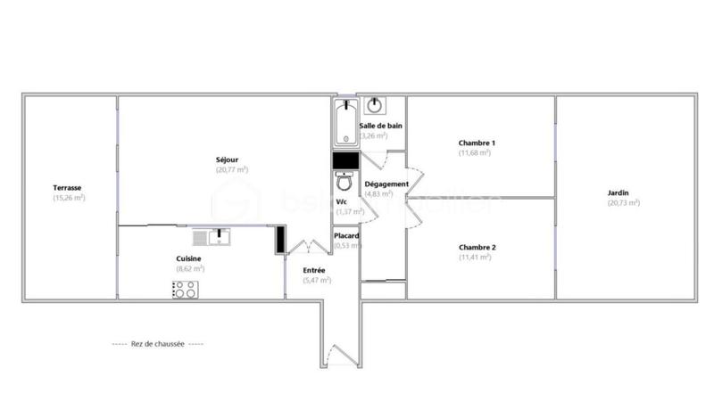 Appartement - 67 m² - 3 pièces