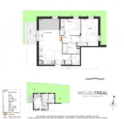 Appartement - 60 m² - 3 pièces