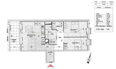 Maison - 63 m² - 3 pièces
