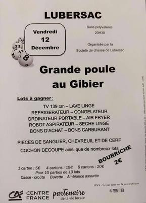 Grande poule au gibier à Lubersac