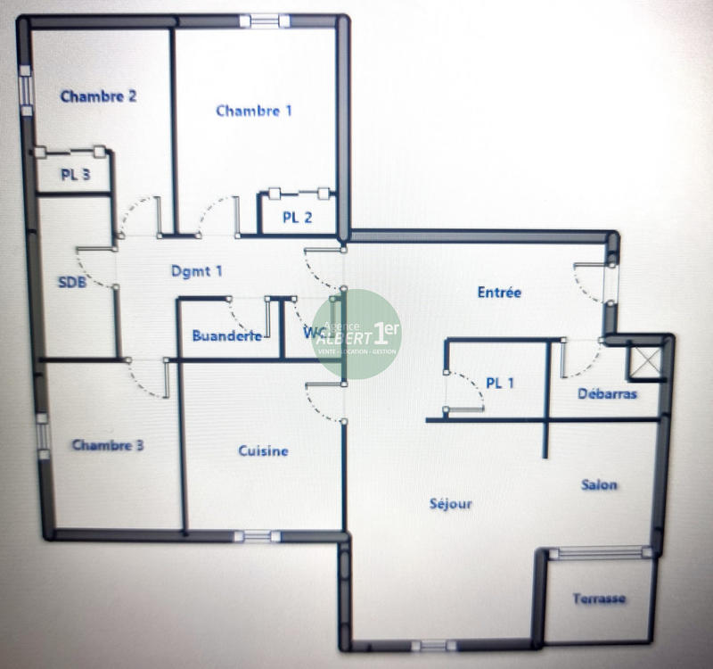 Appartement - 104 m² - 4 pièces