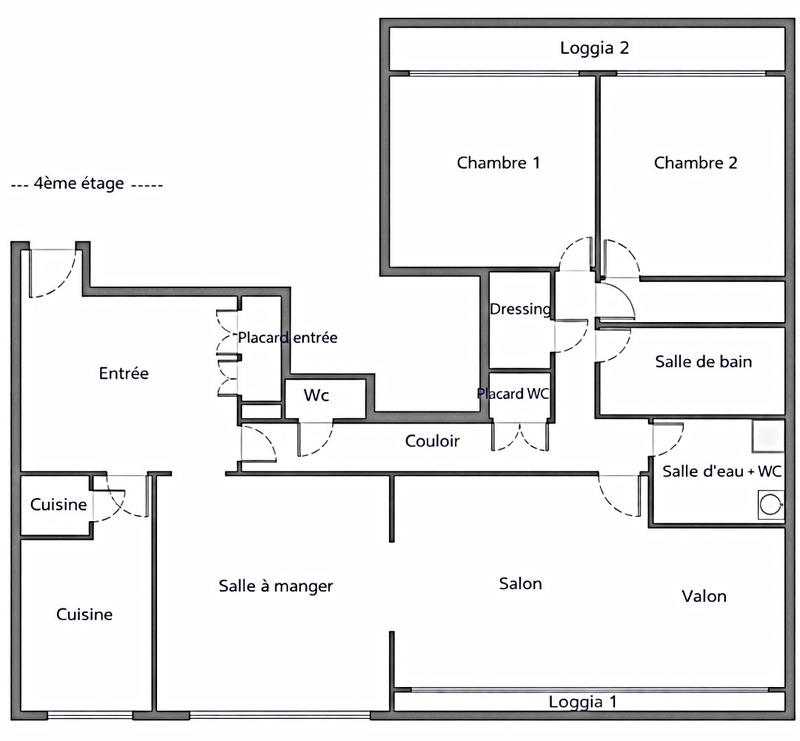 Appartement - 124 m² - 4 pièces