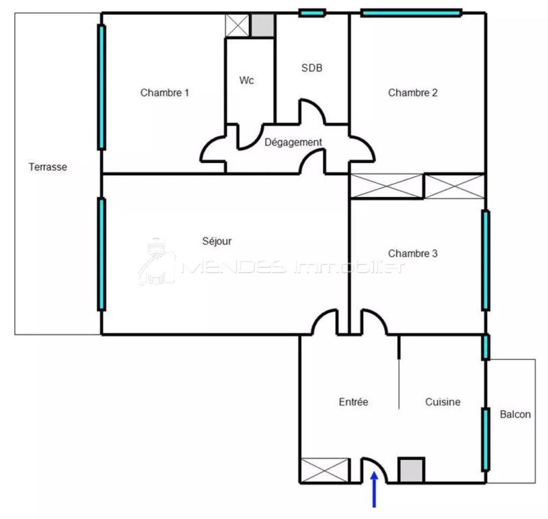 Appartement - 68 m² - 4 pièces