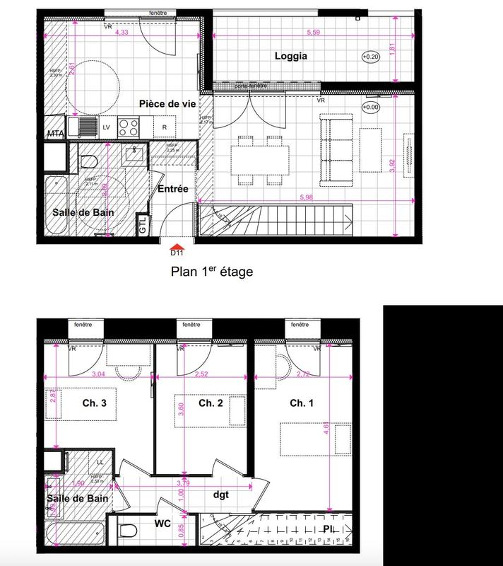 Appartement - 87 m² - 4 pièces
