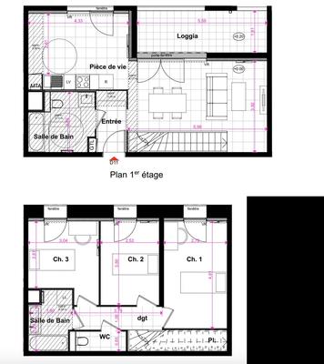Appartement - 87 m² - 4 pièces